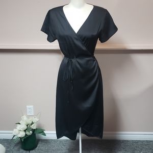 H&M wrap dress, size 14, black